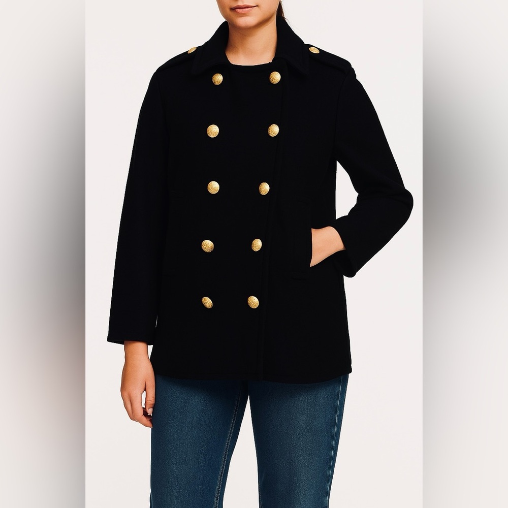 Skirtin’ Around Women’s 100% Wool Peacoat – Size 6 – Made in USA